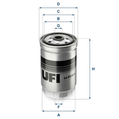 UFI 24.012.00 Топливный фильтр  для HYUNDAI  (Хендай Иx55)