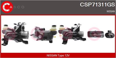 Гидравлический насос, рулевое управление CASCO CSP71311GS для NISSAN PATHFINDER