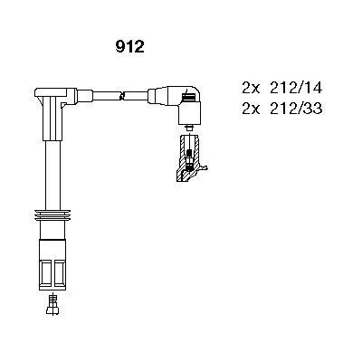 Комплект проводов зажигания BREMI 912 для ALFA ROMEO 147
