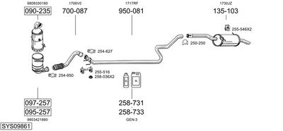 Изпускателна система BOSAL SYS09861
