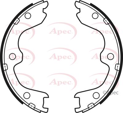 Brake Shoe Set, parking brake APEC SHU706