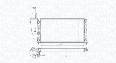 Радиатор, охлаждение двигателя MAGNETI MARELLI 350213114000 для LANCIA Y