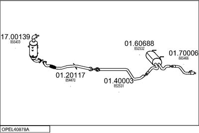 SISTEM DE ESAPAMENT MTS OPEL40878A001026