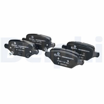Remblokken set Achter (met een dempingskussen  zonder toevoegingen), past: CHEVROLET TRAX  OPEL MOKKA / MOKKA X 1.4-1.8 06.12-