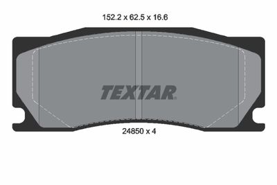 TEXTAR 2485001 Тормозные колодки и сигнализаторы  для JAGUAR XK (Ягуар Xk)