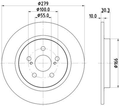 Тормозной диск HELLA 8DD 355 120-191 для LEXUS CT