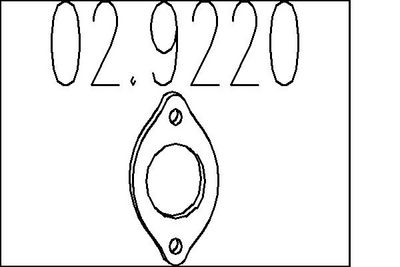 MTS 02.9220 Прокладка глушителя  для ALFA ROMEO 164 (164_) 2.0 T.S. (164.A2C, 164.A2L)