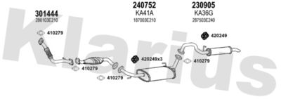 Układ wydechowy KLARIUS 500016E