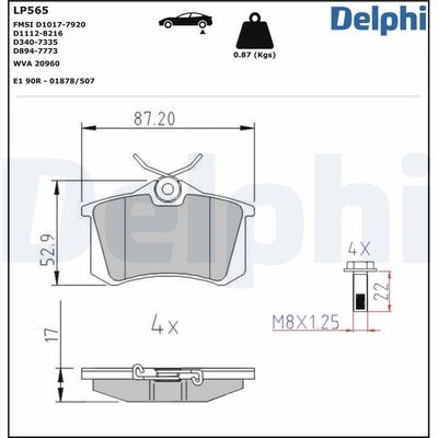 Brake Pad Set, disc brake LP565