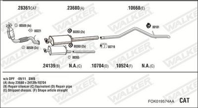 Изпускателна система WALKER FOK019574AA