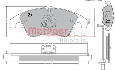 Brake Pad Set, disc brake 1170127