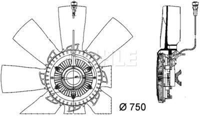 Fläkt, kylare MAHLE CFF 457 000P