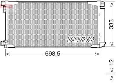 Конденсатор, кондиционер DENSO DCN50115 для TOYOTA AURIS