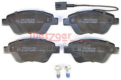 BREMSBELAGSATZ SCHEIBENBREMSE METZGER AUTOTEILE 1170102 1