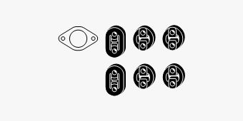 SET MONTARE SISTEM DE ESAPAMENT HJS 82498379