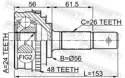 Joint Kit, drive shaft 0110-009A48