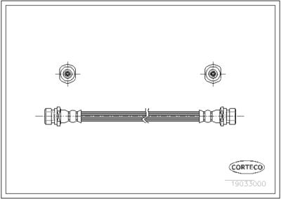 Тормозной шланг CORTECO 19033000 для HYUNDAI S COUPE