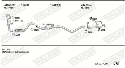 ABGASANLAGE WALKER PEK137779A