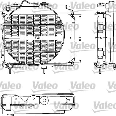 Радиатор, охлаждение двигателя VALEO 810839 для RENAULT 4