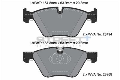 Sada brzdových doštičiek, kotúčová brzda PAGID RACING T8045SP2001
