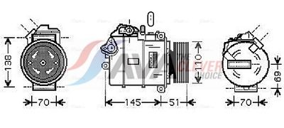 KOMPRESSOR KLIMAANLAGE AVA Clever Choice BWAK320