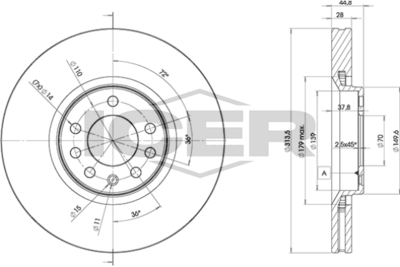 спирачен диск ICER 78BD9005-2