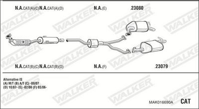 SISTEM DE ESAPAMENT WALKER MAK016690A