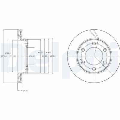 Tarcza hamulcowa DELPHI BG4221