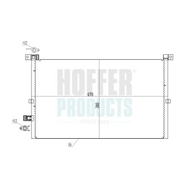 кондензатор, климатизация HOFFER 991168