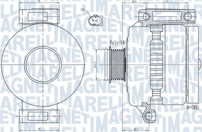 Генератор MAGNETI MARELLI 063731923010 для FORD S-MAX