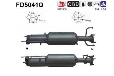 Filtr sadzy / filtr cząstek stałych, układ wydechowy AS 96946888
