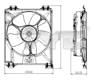 TYC 809-0016 Вентилятор системы охлаждения двигателя  для FIAT SEDICI (Фиат Седики)
