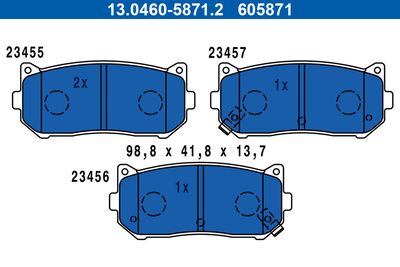 Brake Pad Set, disc brake 13.0460-5871.2