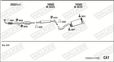 Изпускателна система WALKER VWK014172B