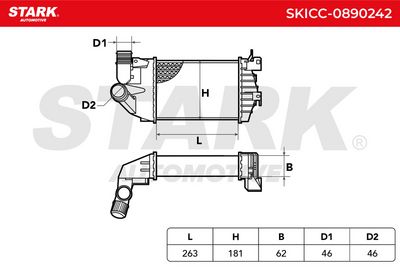 интеркулер (охладител за въздуха на турбината) STARK SKICC-0890242