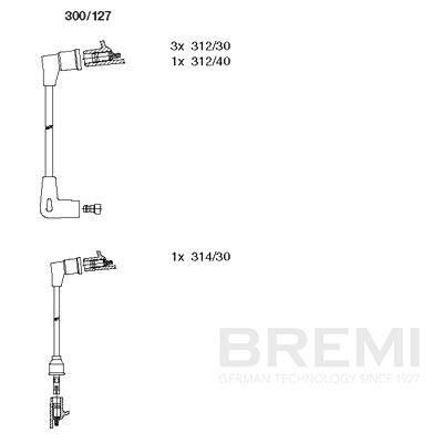 комплект запалителеи кабели BREMI 300/127