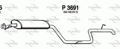 Глушитель выхлопных газов конечный FENNO P3691 для MERCEDES-BENZ V-CLASS