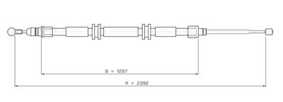 Håndbremsekabel METZGER 11.6686