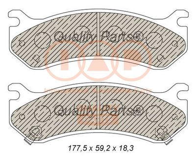 Комплект тормозных колодок, дисковый тормоз IAP QUALITY PARTS 704-01042 для CHEVROLET TAHOE