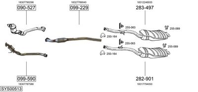Изпускателна система BOSAL SYS00513
