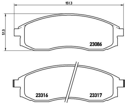 Комплект тормозных колодок, дисковый тормоз BREMBO P 54 032 для NISSAN MAXIMA
