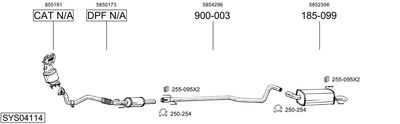 SISTEM DE ESAPAMENT BOSAL SYS04114