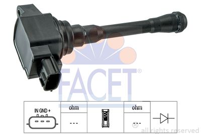 Катушка зажигания FACET 9.6452 для NISSAN NOTE