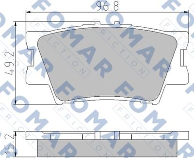 Комплект тормозных колодок, дисковый тормоз FOMAR Friction FO 932881 для TOYOTA MATRIX