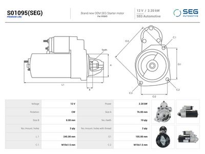 Štartér AS-PL S01095(SEG)