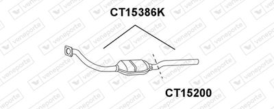 Ремонтная трубка, катализатор VENEPORTE CT15200 для CITROËN C15