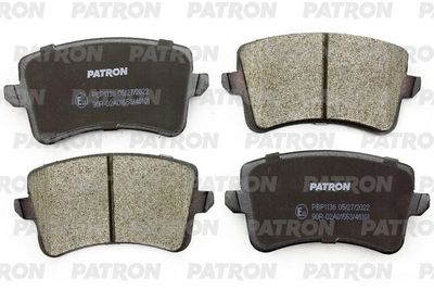 Комплект тормозных колодок, дисковый тормоз PATRON PBP1136 для AUDI A5