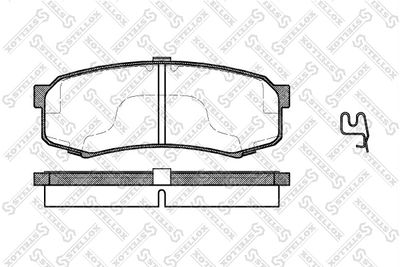 Комплект тормозных колодок, дисковый тормоз STELLOX 424 004B-SX для MITSUBISHI PAJERO
