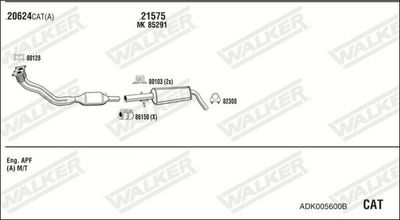 Изпускателна система WALKER ADK005600B