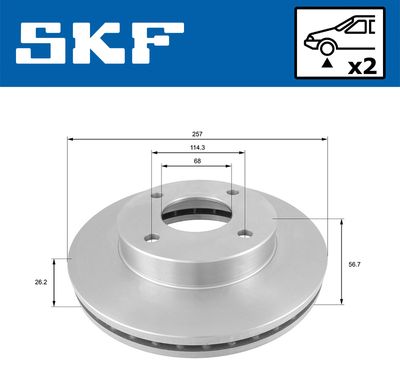 Brzdový kotouč SKF VKBD 80300 V2